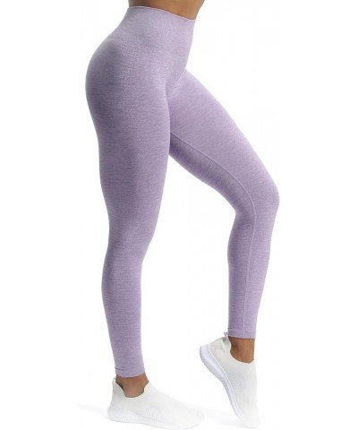 Women's High Waist Workout Gym Vital Seamless Leggings Yoga Pants Lilac Marl $14.72 Activewear