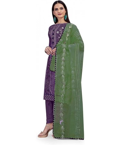 DIVA COUTURE Indian Pakistani Churidar Pant Salwar Suit With Dupatta For Regular & Functional Wear For Ladies Purple53 $26.35...