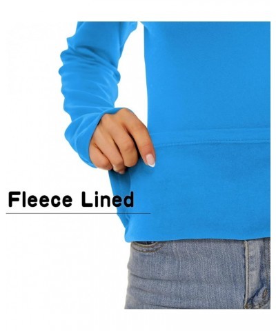 Fleece Lined Cotton Turtleneck Shirt Women Long Sleeve High Neck Thermal Shirts 1/2Packs Blue- Turtleneck $13.99 Underwear