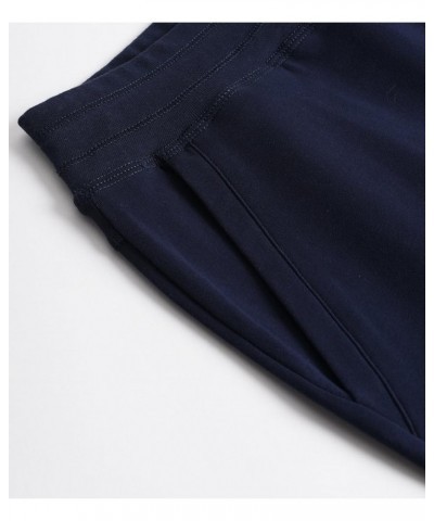 Women's Cotton Bermuda Shorts with Pockets Navy $13.39 Activewear