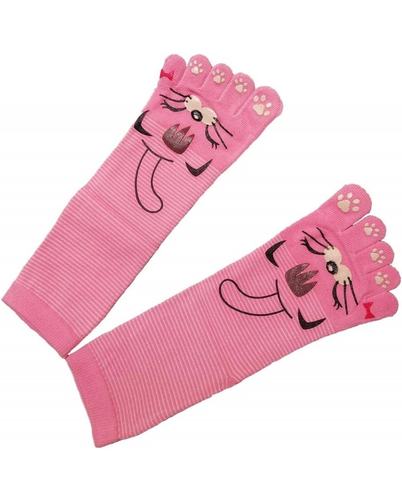 Women's Cotton Toe Socks Cute animal pattern socks Funny cartoon socks Sports Toe socks Little Tiger $6.79 Activewear