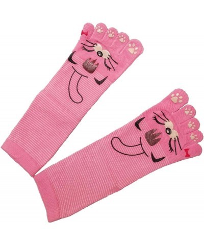 Women's Cotton Toe Socks Cute animal pattern socks Funny cartoon socks Sports Toe socks Little Tiger $6.79 Activewear