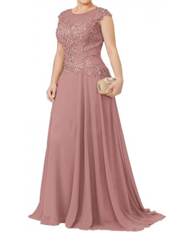 Mother of The Bride Dresses Long Evening Formal Dress Lace Applique Beaded Wedding Guest for Women Dusty Rose $36.40 Dresses