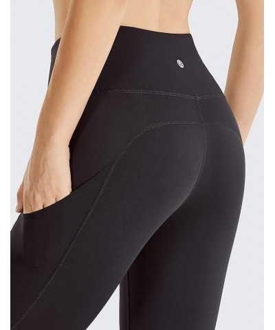 Women's Naked Feeling Workout Leggings 19" - High Waist Gym Capris Leggings with Pockets Black $14.70 Activewear