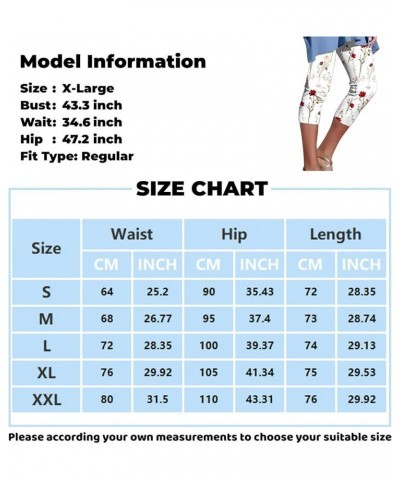 Pants for Women Trendy Capri Pants for Women Casual Summer Dressy Pull on Stretch High Waisted Crop Beach 3/4 Pants 02-purple...