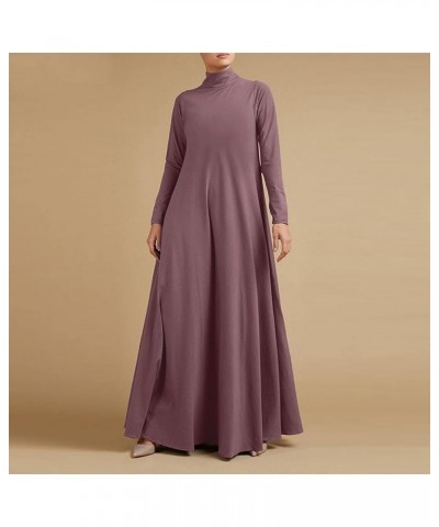 Womens Basic Maxi Long Dresses Oversized Dresses for Women Long Sleeve V Neck Vacation Fall Winter Dresses 2024 R-d54 Pink $9...