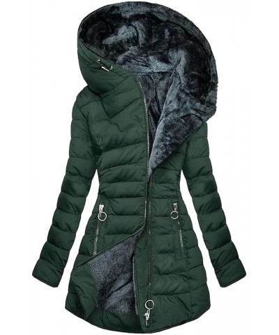 Women's Winter Warm Coats Fleece Parkas Anoraks Hooded Military Jacket Coats 2023 (Available in Plus Size) Green $21.94 Jackets