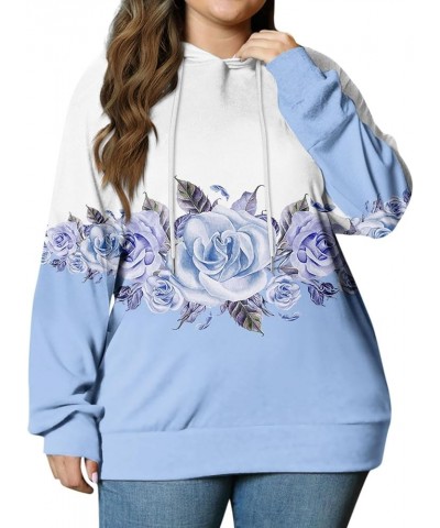 Womens Oversized Hoodie 4X-5X Long Sleeve Sweatshirt Fall Pullover Plus Size Drawstring Hooded Clothes 2023 Fall S69-blue $9....