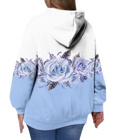 Womens Oversized Hoodie 4X-5X Long Sleeve Sweatshirt Fall Pullover Plus Size Drawstring Hooded Clothes 2023 Fall S69-blue $9....