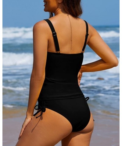 Sexy One Piece Monokini Swimsuits for Women Tummy Control High Waisted Bathing Suits Black $12.42 Swimsuits