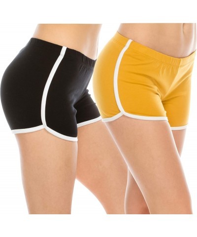 Sexy Booty Dolphin Shorts for Women - Regular Waist - Great for Gym, Workout, Volleyball, Running, Athletic, Yoga 2pk Black M...