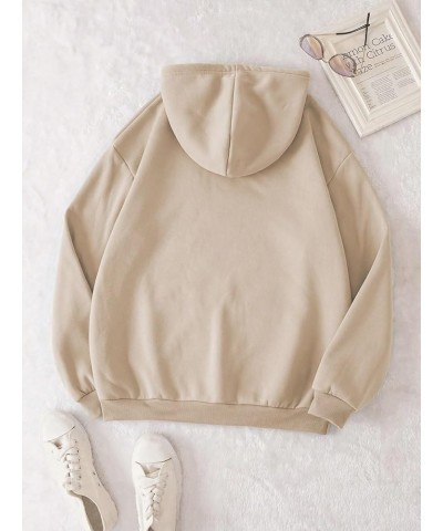 Women's Heart Butterfly Print Drawstring Long Sleeve Thermal Hoodie Sweatshirt Hooded Pullovers Khaki $19.49 Hoodies & Sweats...