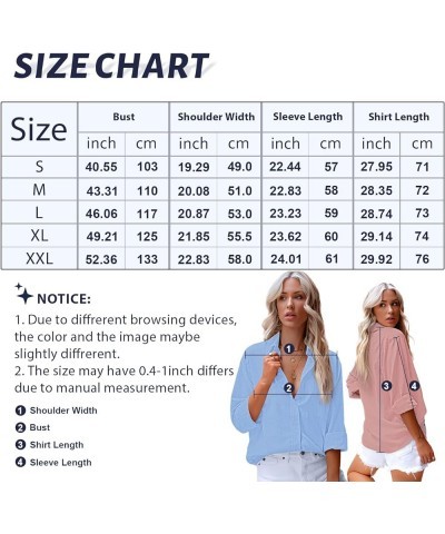 Womens Button Down Shirts Casual V Neck Long Sleeve Classic Office Work Blouse Tops with Pocket Light Blue $17.32 Blouses