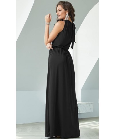 Sexy Sleeveless Flowy Summer Casual Formal Gown Black $15.98 Dresses