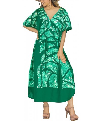 Women's Elegant Maxi Kaftan Dress Caftan Loungewear Dashiki House Dresses for Women Tree, Green $13.05 Swimsuits