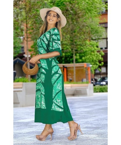 Women's Elegant Maxi Kaftan Dress Caftan Loungewear Dashiki House Dresses for Women Tree, Green $13.05 Swimsuits