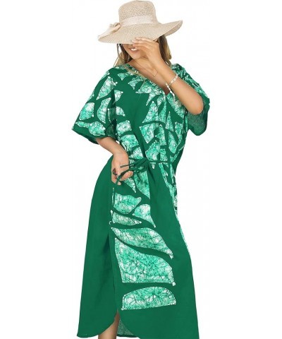 Women's Elegant Maxi Kaftan Dress Caftan Loungewear Dashiki House Dresses for Women Tree, Green $13.05 Swimsuits