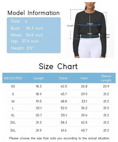 Women's Cropped Jackets Full Zip Long Sleeve Ribbed Workout Sweatshirts Lightweight Casual Tops Black $19.88 Jackets