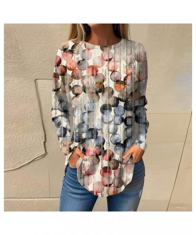 Womens Plus Size Tops Casual Loose Sweatshirt Long Sleeve Pullover Fall Blouse Floral Printing Round Neck T Shirts 2-khaki $8...