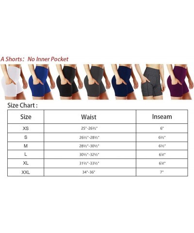 Yoga Shorts for Women High Waist Tummy Control 4 Way Stretch Workout Running Shorts Side Pockets A Shorts-haze Blue $11.52 Ac...