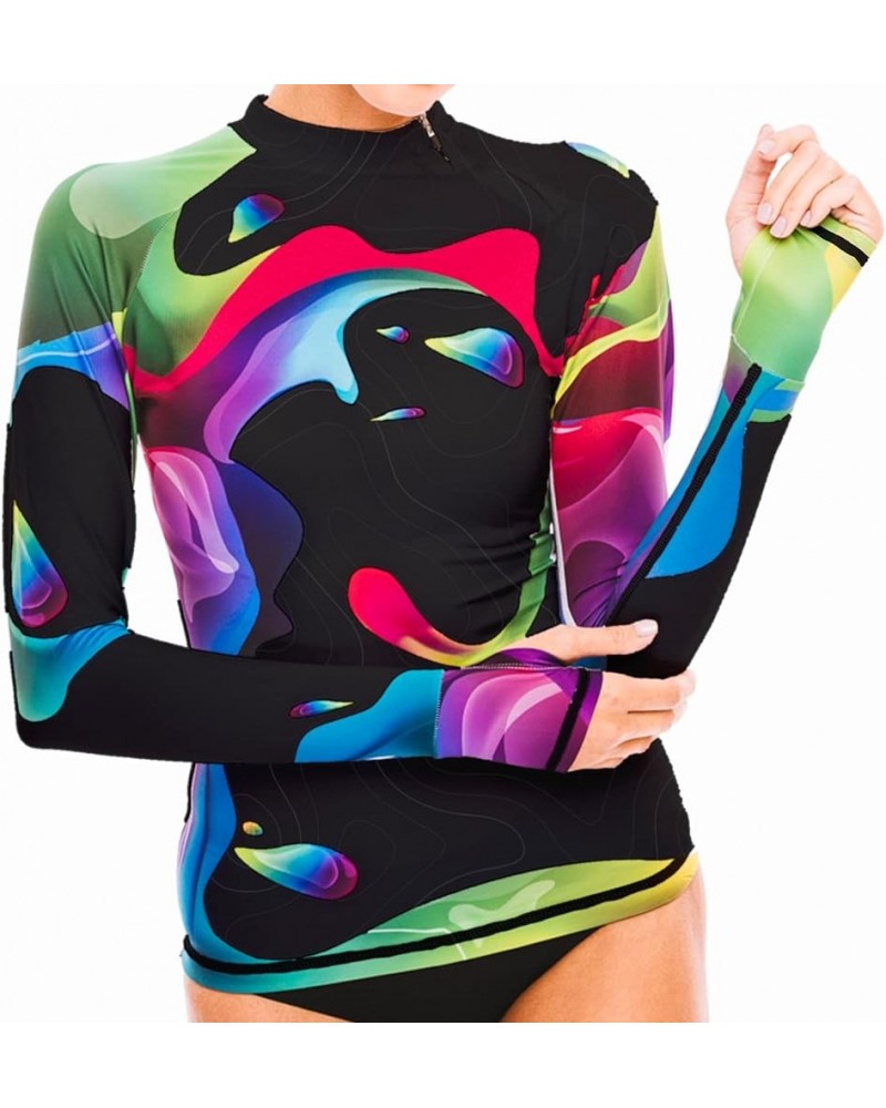 Rash Guard for Women Long Sleeve Swim Shirt Rashguard Swimsuit Tunic Coverup top UPF 50+ Radiant 50 $32.75 Swimsuits