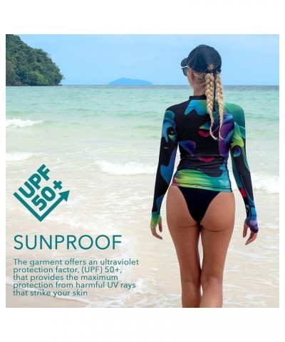 Rash Guard for Women Long Sleeve Swim Shirt Rashguard Swimsuit Tunic Coverup top UPF 50+ Radiant 50 $32.75 Swimsuits