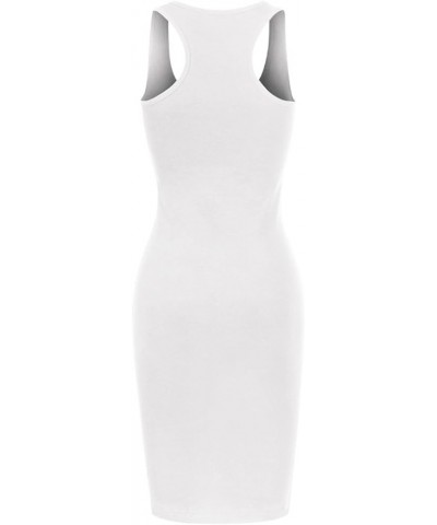 Women's Sexy Scoop Neck Sleeveless Bodycon Tank Dress 2pack - Black/White (Long) $8.61 Dresses