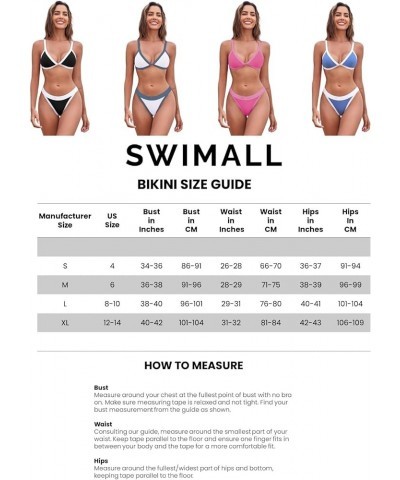 Women's Triangle Bikini Set Sexy Brazilian Two Piece Swimsuit Cute Bathing Suit Black - Black $18.06 Swimsuits