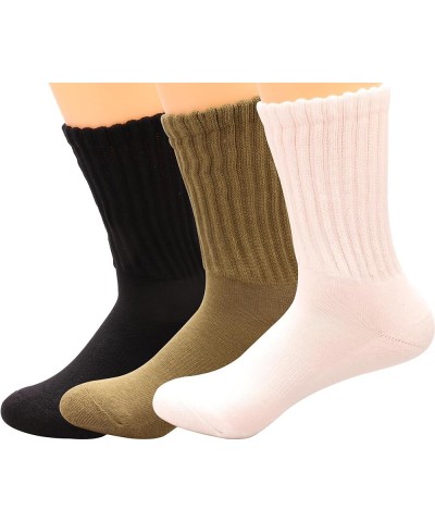 Women's Socks Cotton Knit Casual Crew Socks Thick Knit Warm Wool Slouch Socks Gift Socks for Women,Size 5-10W502 Multi-053 $1...