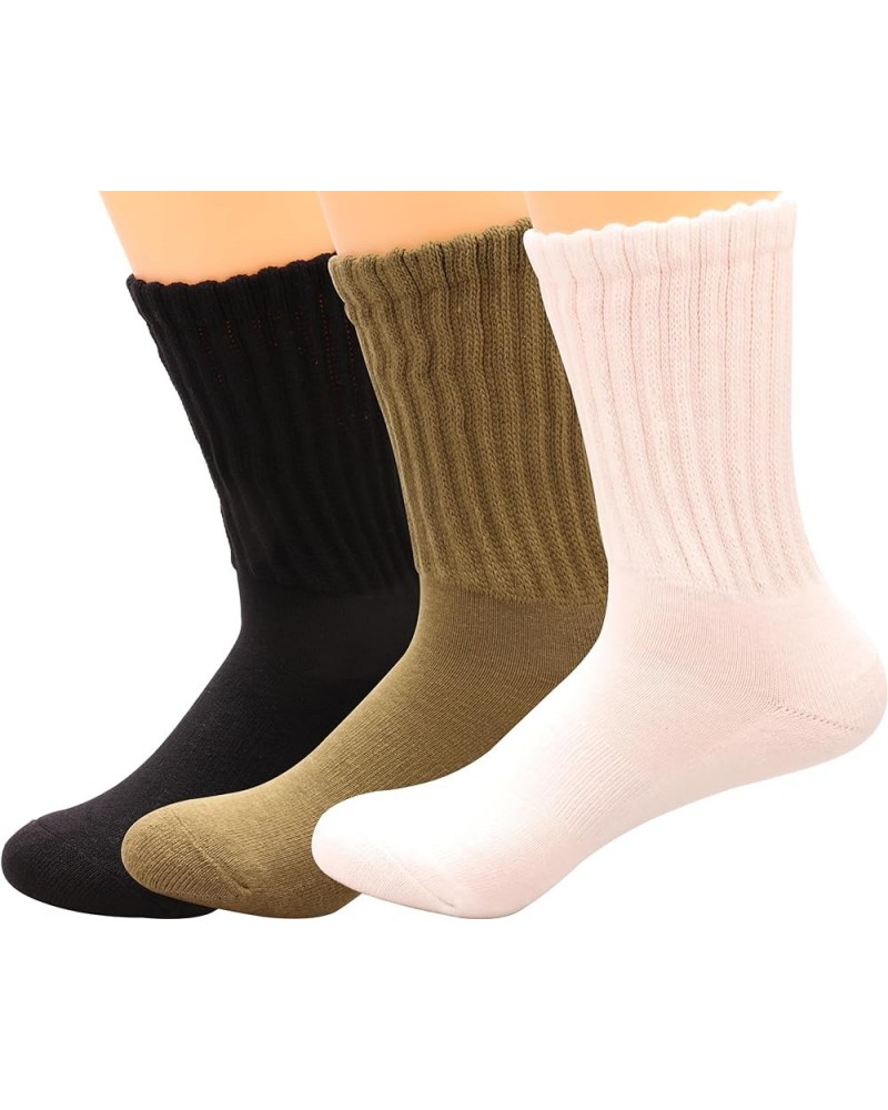 Women's Socks Cotton Knit Casual Crew Socks Thick Knit Warm Wool Slouch Socks Gift Socks for Women,Size 5-10W502 Multi-053 $1...