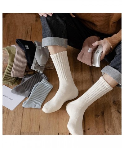 Women's Socks Cotton Knit Casual Crew Socks Thick Knit Warm Wool Slouch Socks Gift Socks for Women,Size 5-10W502 Multi-053 $1...