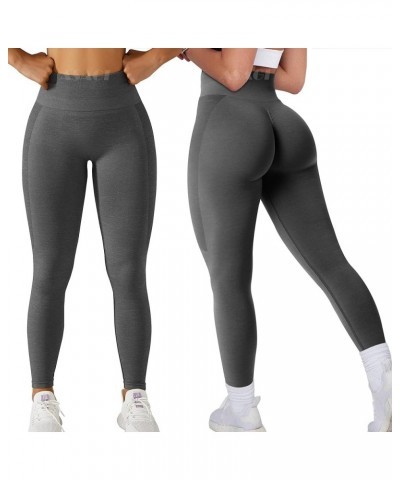 Scrunch Butt Lifting Workout Leggings for Women High Waist Yoga Pants Amplify Gym Seamless Booty Tights 1 -gray $14.37 Active...