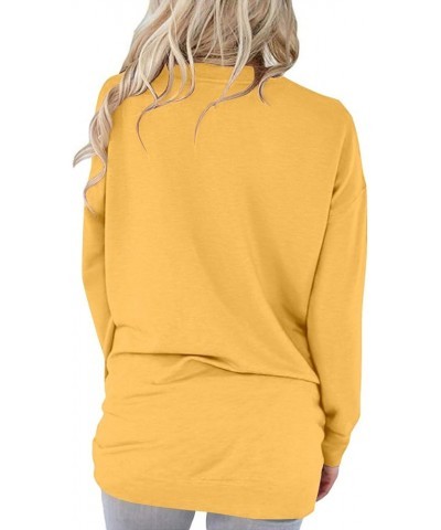 Womens Crewneck Sweatshirt Casual Loose Fitting Tops Long Sleeve T Shirt A-yellow Bee $14.94 Hoodies & Sweatshirts