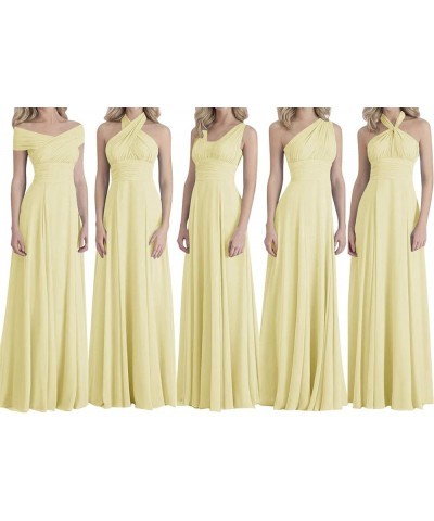 Bridesmaid Dresses Long Prom Dresses Multiple Wearing Methods Bridesmaid Gowns Light Yellow $46.74 Dresses