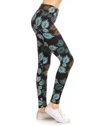 High Waisted Print Leggings for Women - Valentine & Hearts 3" Yoga Evergreen $7.40 Leggings