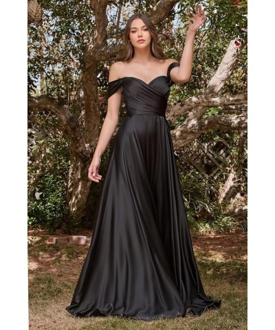 Off Shoulder V Neck Long Bridesmaid Dress for Women High Slit Pleats Formal Evening Dress YK815 Peach $31.89 Dresses