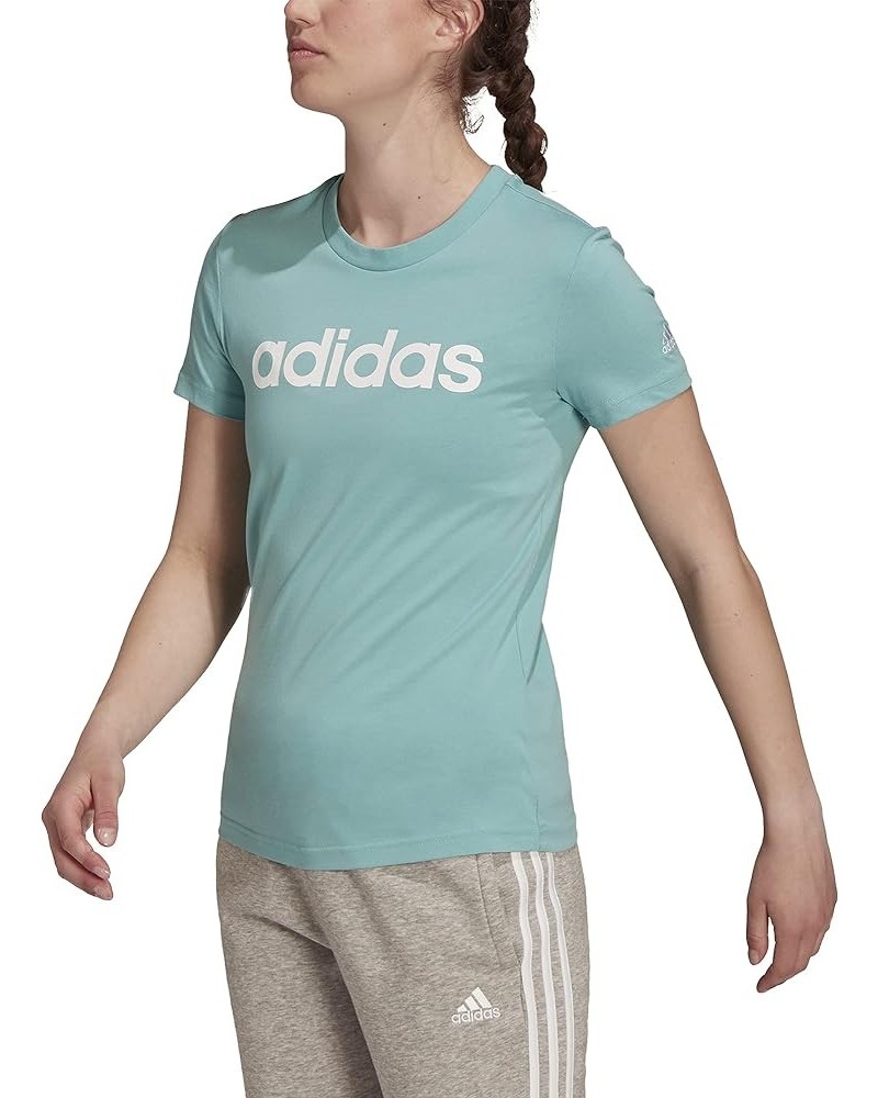 Women's Essentials Slim Logo Tee Mint Ton/White $11.53 Activewear