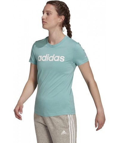 Women's Essentials Slim Logo Tee Mint Ton/White $11.53 Activewear