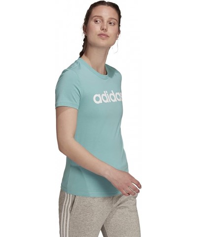 Women's Essentials Slim Logo Tee Mint Ton/White $11.53 Activewear