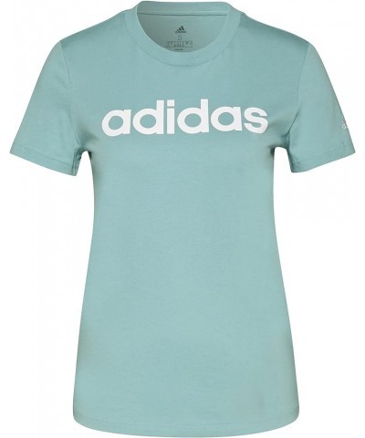 Women's Essentials Slim Logo Tee Mint Ton/White $11.53 Activewear