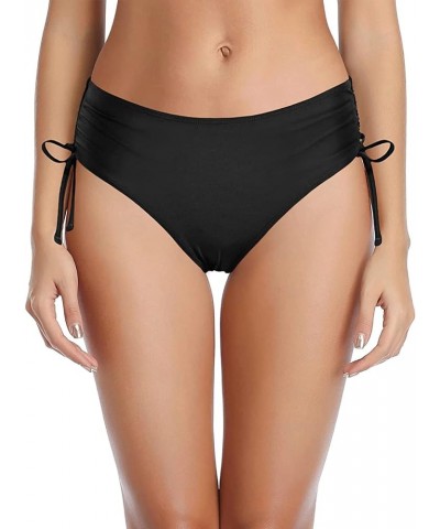 Women Bikini Bottoms Side Tie Adjustable Bathing Suit Swimsuit Full Coverage Swim Bottom Black $8.83 Swimsuits