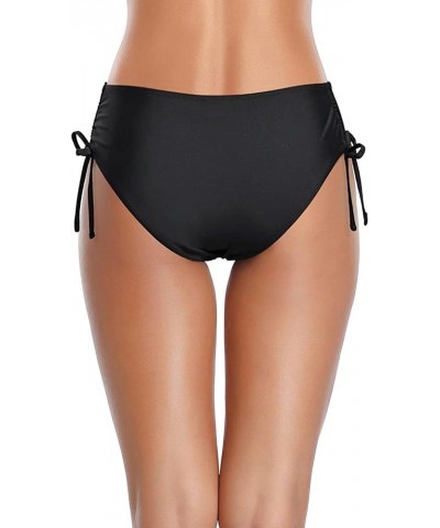 Women Bikini Bottoms Side Tie Adjustable Bathing Suit Swimsuit Full Coverage Swim Bottom Black $8.83 Swimsuits