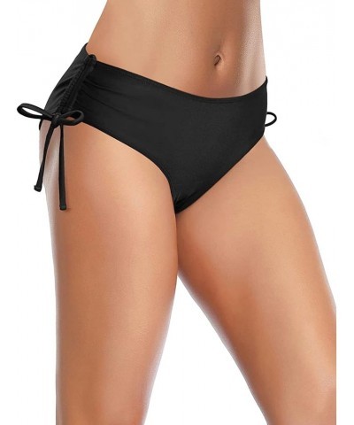 Women Bikini Bottoms Side Tie Adjustable Bathing Suit Swimsuit Full Coverage Swim Bottom Black $8.83 Swimsuits