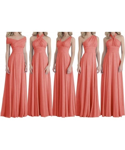 Bridesmaid Dresses Long Prom Dresses Multiple Wearing Methods Bridesmaid Gowns Peach $46.74 Dresses