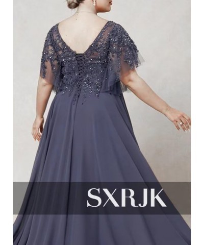 Beaded Sequin Mother of The Bride Dresses for Wedding Tea Length Lace Chiffon Mother of The Groom Dress Grape $34.00 Dresses