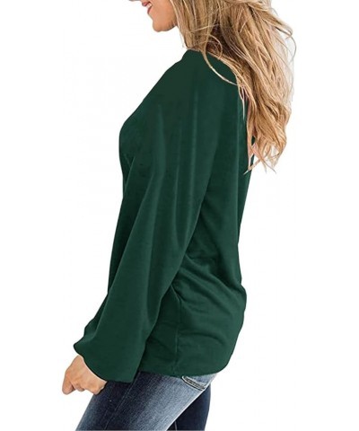 Womens Leopard Print Long Sleeve Shirts Fall Casual Crewneck Color Block Tops Sweatshirts Z Green $17.09 Tops