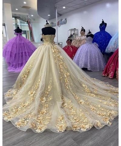 Strapless Quinceanera Dresses Ball Gown Puffy Sweet 16 Dresses for Teens Sweetheart Pegeant Gowns for Women CXL087 Dusty Mauv...