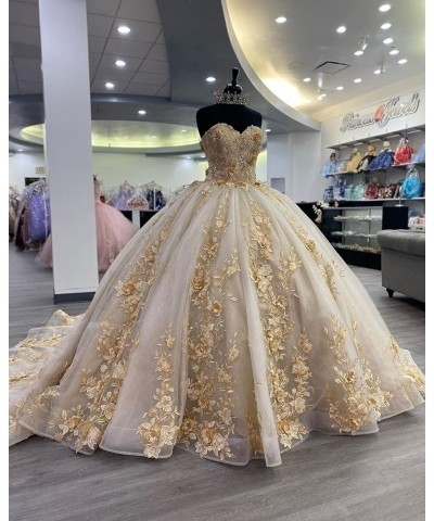 Strapless Quinceanera Dresses Ball Gown Puffy Sweet 16 Dresses for Teens Sweetheart Pegeant Gowns for Women CXL087 Dusty Mauv...