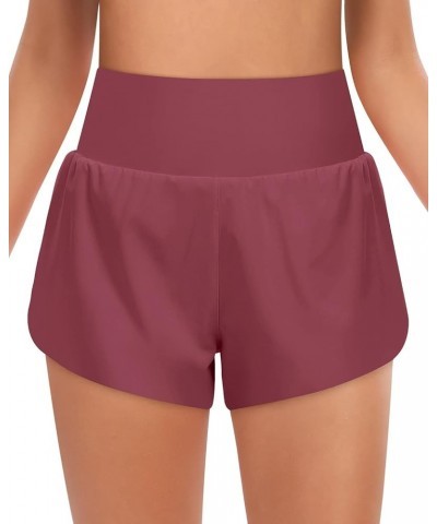 Women's 2 in 1 Running Shorts with Pockets High Waisted Athletic Workout Gym Shorts with Liner Honey Pink $14.74 Activewear