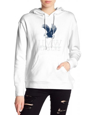 University Of Mary Washington Logo Womens Casual Hoodies Pullover Tops Drawstring Long Sleeve Sweatshirts White $13.02 Hoodie...